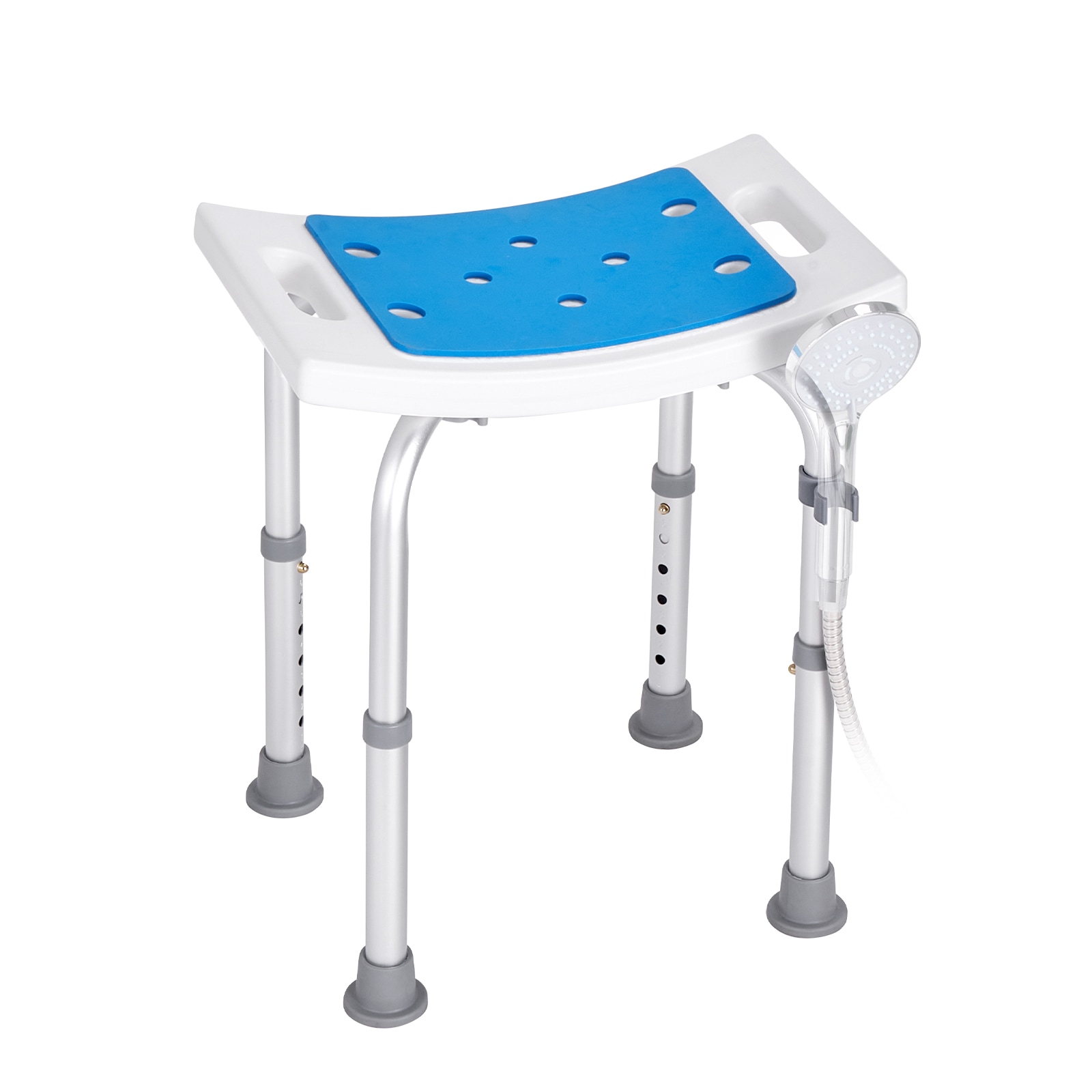 Shower Chair Adjustable Height Stool For Elderly And Disabled_voghion.com